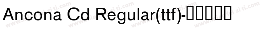 Ancona Cd Regular(ttf)字体转换
